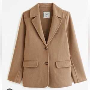 Abercrombie & Fitch Double-Cloth Wool-Blend Blazer Coat (Small)